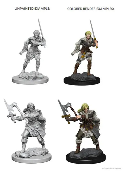 A D&D NOLZUR’S MARVELOUS MINIATURES: HUMAN FEMALE BARBARIAN priced at $7.99 available from Echelon Hobbies