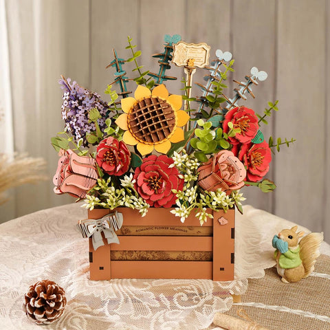 Rowood DIY 3D Puzzle - Wooden Bloom Box