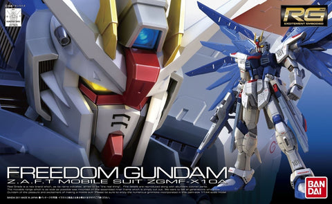 A Bandai RG 1/144 #05 Freedom Gundam priced at $41.99 available from Echelon Hobbies