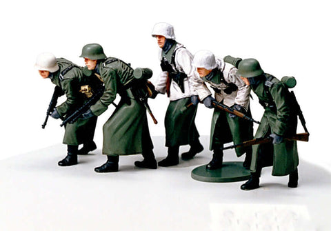 A Tamiya 1/35 German Assault Infantry W/Winter Gear priced at $16.99 available from Echelon Hobbies