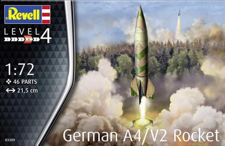 A Revell 1/72 German A4/V2 Rocket priced at $29.99 available from Echelon Hobbies