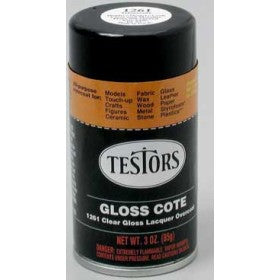 Testors Glosscote Lacquer Top Coat 3oz Spray