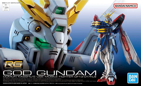 A Bandai RG #37 1/144 God Gundam "Mobile Fighter G Gundam" priced at $60.75 available from Echelon Hobbies