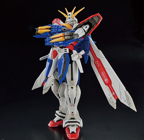 A Bandai RG #37 1/144 God Gundam "Mobile Fighter G Gundam" priced at $60.75 available from Echelon Hobbies