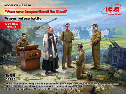 A ICM 1/35 ''You are important to God'. Prayer before battle (100% new molds) priced at $31.99 available from Echelon Hobbies