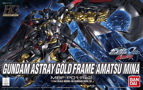 A Bandai HG #59 1/144 Gundam Astray Gold Frame Amatsu Mina 'Gundam SEED Astray' priced at $31.25 available from Echelon Hobbies