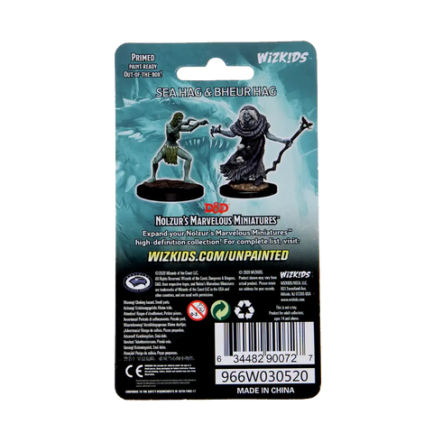 A D&D NOLZUR'S MARVELOUS MINIATURES - SEA HAG & BHEUR HAG priced at $7.99 available from Echelon Hobbies