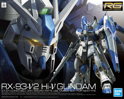 A Bandai RG #36 1/144 Hi-v GUNDAM priced at $72.25 available from Echelon Hobbies