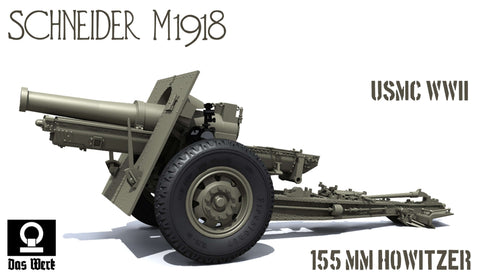 A Das Werk 1/35 US 155mm Howitzer M1918 priced at $42.99 available from Echelon Hobbies