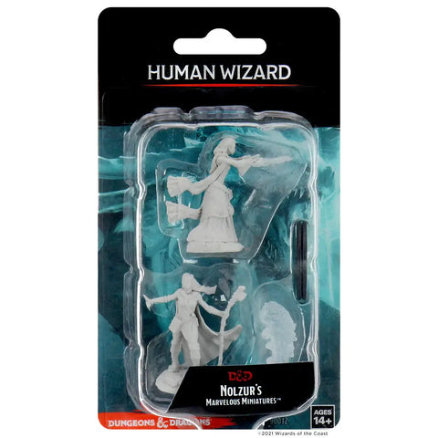 A D&D NOLZUR'S MARVELOUS MINIATURES - FEMALE HUMAN WIZARD priced at $7.99 available from Echelon Hobbies