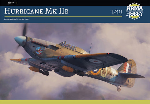 A Arma Hobby Hurricane Mk IIb 1/48 priced at $79.95 available from Echelon Hobbies