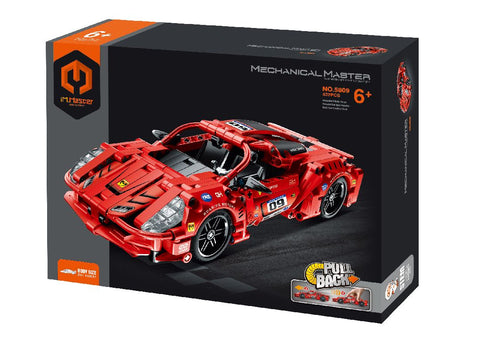 iM.Master Pull Back Toy - Super Car, Red - 437 pcs