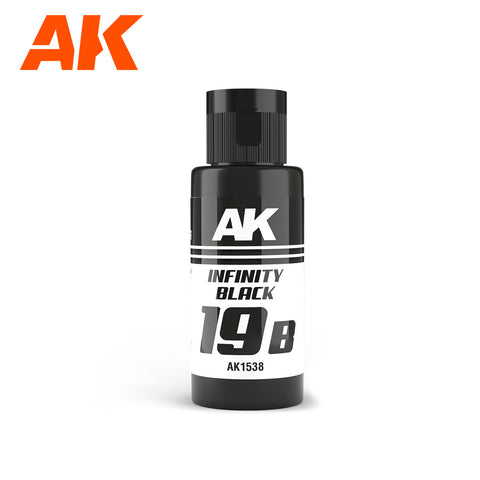 A AK Dual Exo 19B Infinity Black 60ml priced at $8.99 available from Echelon Hobbies