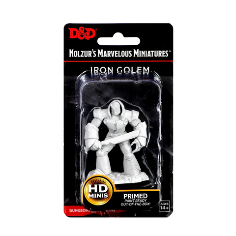 A D&D NOLZUR'S MARVELOUS MINIATURES - IRON GOLEM priced at $7.99 available from Echelon Hobbies