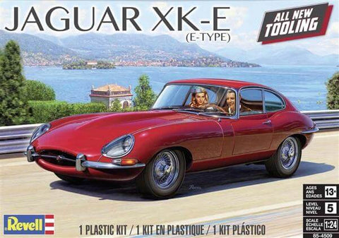 A Revell 1/24 Jaguar Xk-E (E-Type) priced at $54.49 available from Echelon Hobbies