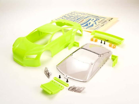 A JOMUREMA Mini-Z GT01 Car Body Set Light Green priced at $49.50 available from Echelon Hobbies