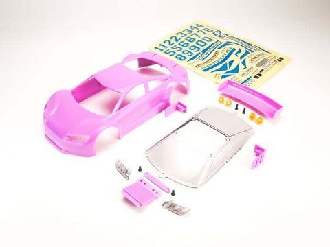 A JOMUREMA Mini-Z GT01 Car Body Set Violet priced at $49.50 available from Echelon Hobbies