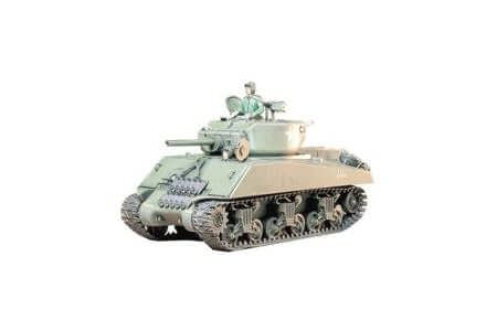 A Tamiya 1/35 U.S. M4A3E2 "Jumbo" 1/35 U.S. Assault Tank priced at $46.99 available from Echelon Hobbies