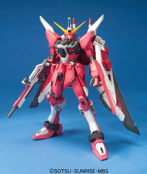 A Bandai MG 1/100 Infinite Justice Gundam priced at $82.49 available from Echelon Hobbies