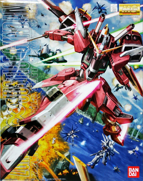 A Bandai MG 1/100 Infinite Justice Gundam priced at $82.49 available from Echelon Hobbies