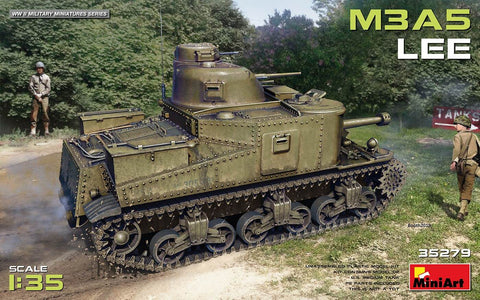 A MiniArt 1/35 M3A5 Lee priced at $89.99 available from Echelon Hobbies