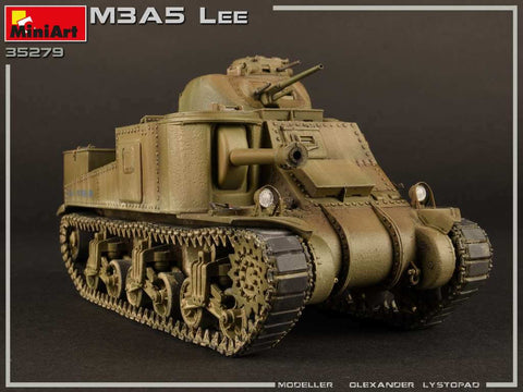 A MiniArt 1/35 M3A5 Lee priced at $89.99 available from Echelon Hobbies