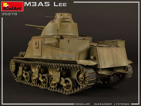 A MiniArt 1/35 M3A5 Lee priced at $89.99 available from Echelon Hobbies