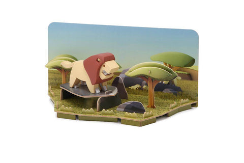 A Lion - Magnetic 3D Puzzle Diorama priced at $19.99 available from Echelon Hobbies