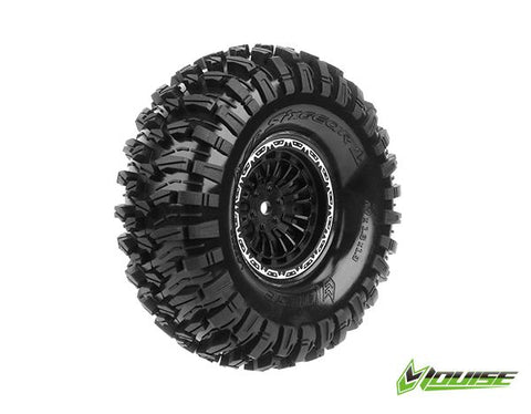 Louise R/C CR-Sixgear 1.9" 12mm hex on Black Wheels (2)