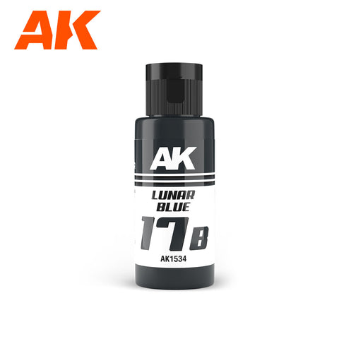 A AK Dual Exo 17B Lunar Blue 60ml priced at $8.99 available from Echelon Hobbies