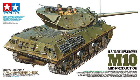 A Tamiya 1/35 Us M10 Mid Production priced at $66.49 available from Echelon Hobbies