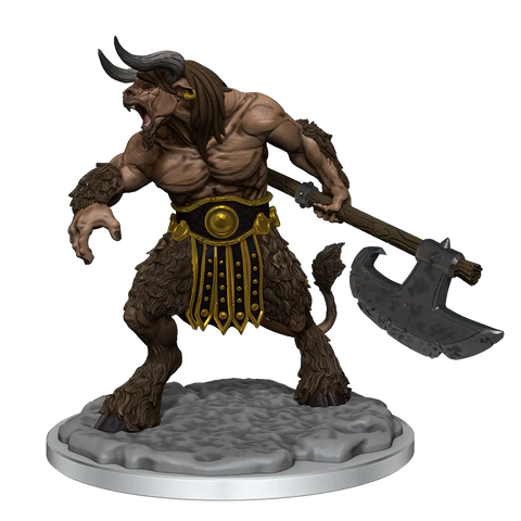 A D&D FRAMEWORKS: MINOTAUR - UNPAINTED AND UNASSEMBLED priced at $35.99 available from Echelon Hobbies