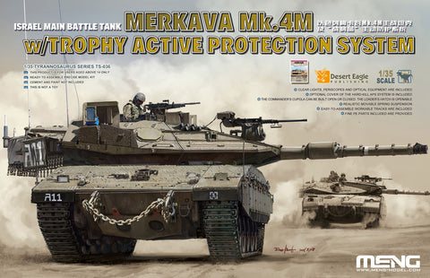 A Meng 1/35 Israel Main Battle Tank Merkava Mk.4M w/Trophy Active Protection System priced at $95.25 available from Echelon Hobbies