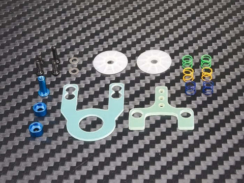 A PN Racing Mini-Z MR02/03 Multi Length Disk Damper Set - Blue priced at $34.99 available from Echelon Hobbies