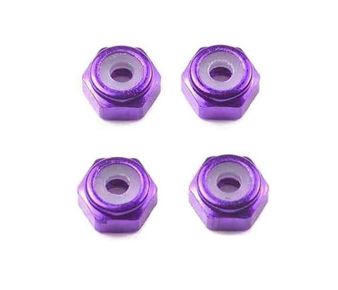 MARKA RACING ALUMINUM 2MM WHEEL LOCK NUT - PURPLE 4 PACK