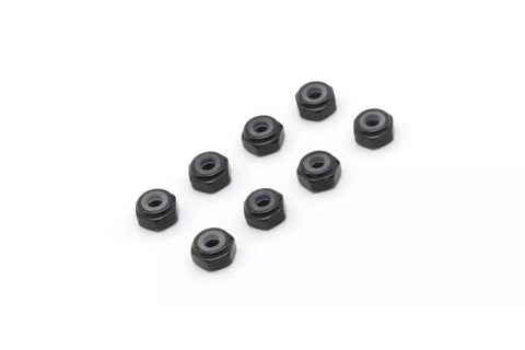 M2 Alu. Nylon Color Nut 8pcs (Black) MZW128BK