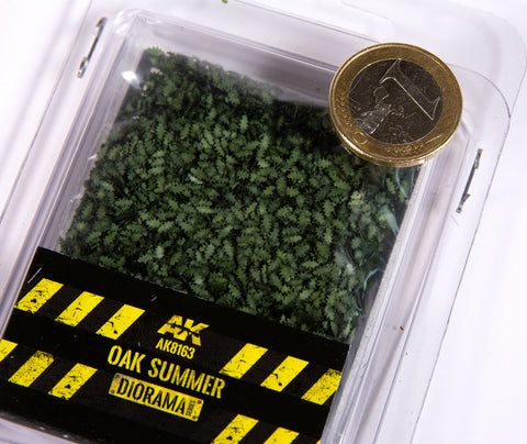 A AK Interactive Oak Summer Leaves 1/35 (Bag 7 grams) priced at $21.99 available from Echelon Hobbies