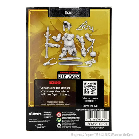 A D&D FRAMEWORKS: OGRE - UNPAINTED AND UNASSEMBLED priced at $35.99 available from Echelon Hobbies