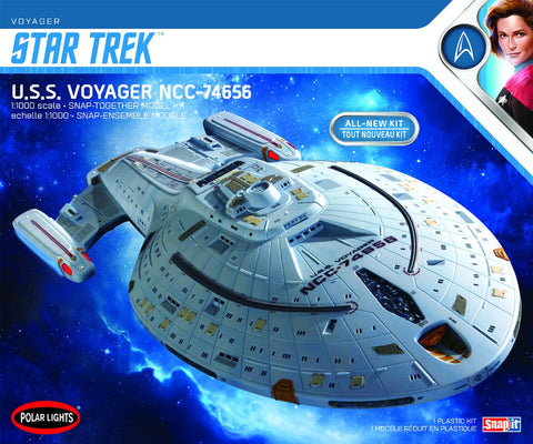 A Polar Lights Star Trek U.S.S. Voyager (Snap) priced at $59.99 available from Echelon Hobbies