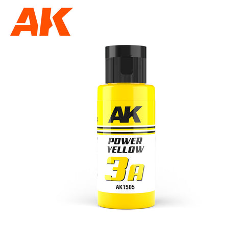 A AK Dual Exo 3A Power Yellow 60ml priced at $8.99 available from Echelon Hobbies