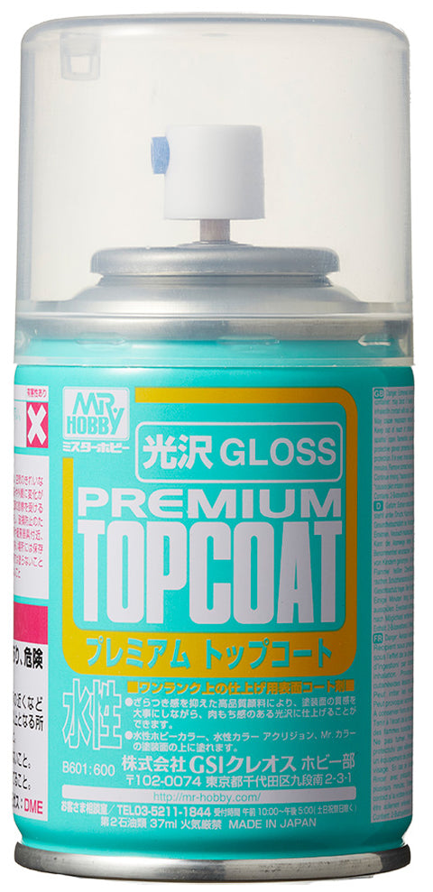 A Mr Premium Top Coat Gloss - Water based priced at $11.49 available from Echelon Hobbies