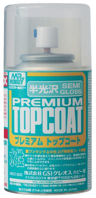 A Mr Premium Top Coat Semi-Gloss - Water based priced at $11.49 available from Echelon Hobbies