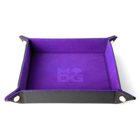 A FOLD UP VELVET DICE TRAY W/ PU LEATHER - PURPLE priced at $21.75 available from Echelon Hobbies