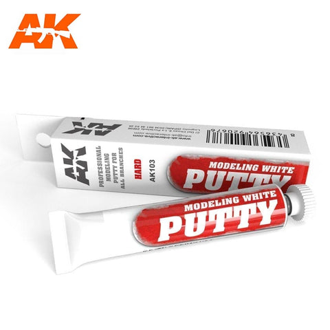 A AK Interactive Modeling White Putty 20ml priced at $9.99 available from Echelon Hobbies