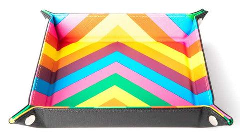 A Copy of FOLD UP VELVET DICE TRAY W/ PU LEATHER -RAINBOW priced at $21.75 available from Echelon Hobbies