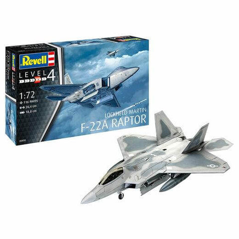 A Revell Lockheed Martin F-22A Raptor priced at $47.25 available from Echelon Hobbies