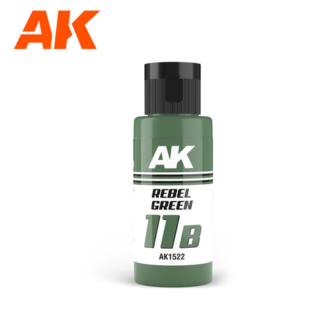 A AK Dual Exo 11B Rebel Green 60ml priced at $8.99 available from Echelon Hobbies