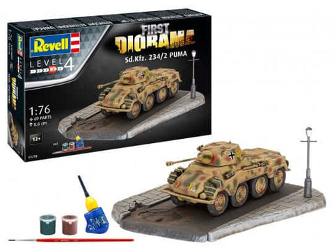 A Revell First Diorama Set - Sd. Kfz. 234/2 Puma priced at $29.99 available from Echelon Hobbies