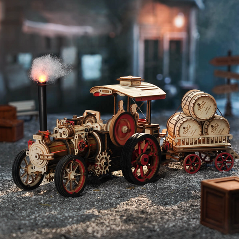 ROKR Steam Engine Mechanical 3D Wooden Puzzle