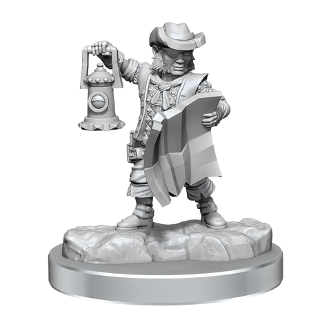 A D&D FRAMEWORKS: MALE HALFLING ROGUE - UNPAINTED AND UNASSEMBLED priced at $21.99 available from Echelon Hobbies